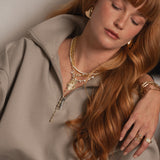 Fluted Heart Charm Necklace