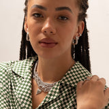 Pave Outline Heart Necklace