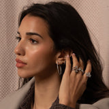 Emerald Spiral Statement Ring