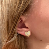 Fluted Heart Studs