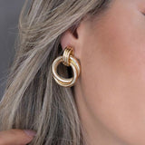 Twisted Round Drop Earrings