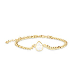 Fancy Shape on a Curb Chain Bracelet