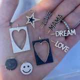 Pave LOVE Charm