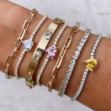 Fancy Heart Tennis Bracelet