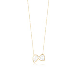Two Stone Bezel-Set Necklace