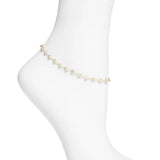 Round Bezel-Set Anklet
