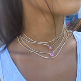 Fancy Oval Tennis Necklace
