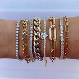 Fancy Heart Tennis Bracelet