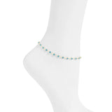 Round Bezel-Set Anklet