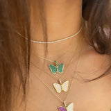 Pave Butterfly Necklace