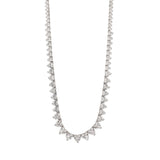 Graduated Heart Tennis Necklace