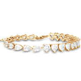 Half Heart Half Pear Tennis Bracelet