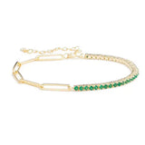 Half Paper Clip & Tennis Bracelet