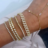 2mm Classic Bezel Set Tennis Bracelet