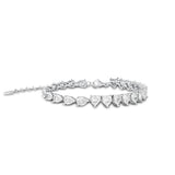 Half Heart Half Pear Tennis Bracelet