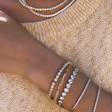 Bezel-Set Heart Tennis Bracelet