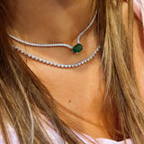 2mm Bezel-Set Classic Round Tennis Necklace