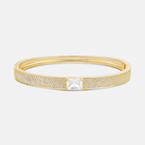 Pave Bangle with Center Stone