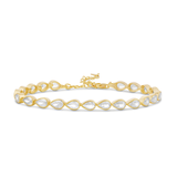 Bezel Set Pear Tennis Bracelet
