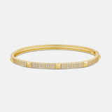 Pave Studded 3 Row Bangle