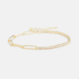 Half Paper Clip & Tennis Bracelet