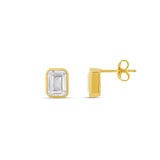 Fancy Shape Bezel Set Stud