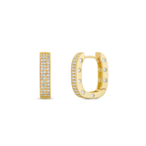 Chunky Pave Horseshoe Hoops