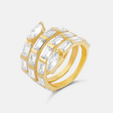 Baguette Statement Swirl Ring