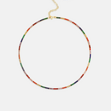 Rainbow Tennis Anklet 2mm