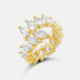 Marquise & Pear Shaped Wrap Statement Ring