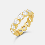 Heart Bezel-Set Eternity Band