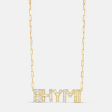 Personalized Baguette Stone Necklace