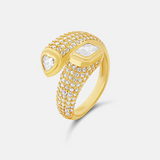 Multi Shape Pave Wrap Ring