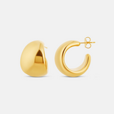 Curved Rounded Hoop Earrings