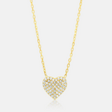 Mini Pave Heart Necklace