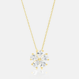 Prong-Set Flower Necklace