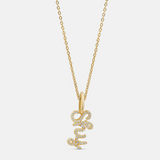 Personalized Pave Cursive Name Charm Necklace