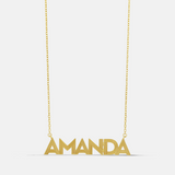Personalized Fluted Name Necklace