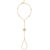Fluted Heart Hand Chain