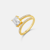 Half Way Around Emerald Statement Ring