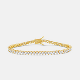 Three Prong 2mm Round Tennis Bracelet