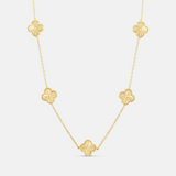 Multi Fluted Small Flower Necklace
