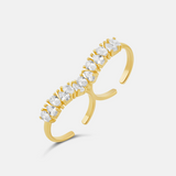 Two Finger Pear Shape Ring