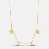 Personalized Mini Helium Dangling Initial Necklace