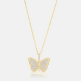 Pave Butterfly Necklace