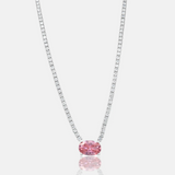 Fancy Oval Tennis Necklace