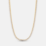 Three Prong Tennis Necklace