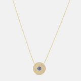 Round Pave Evil Eye Necklace