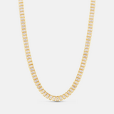 Emerald Bezel-Set Statement Tennis Necklace