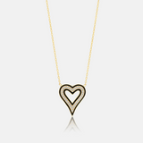Enamel Open Heart Necklace